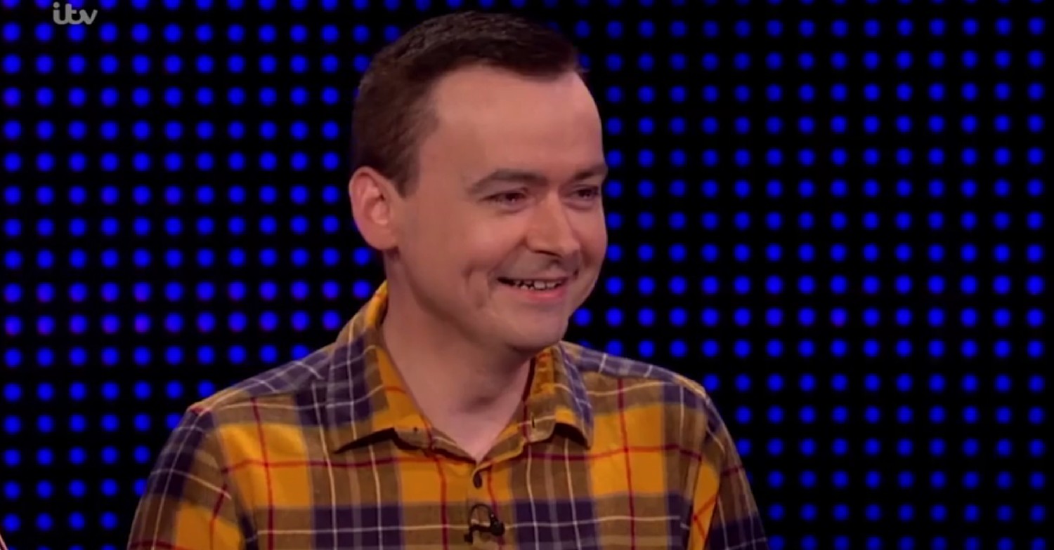 Daniel Hodgin smiling on The Chase 