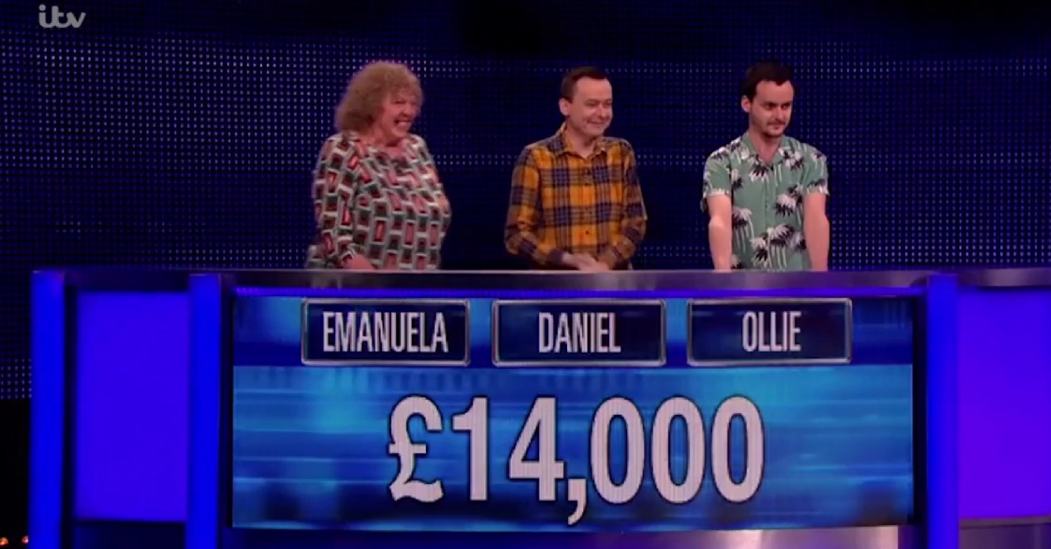 Emanuela, Daniel, and Ollie winning on The Chase 