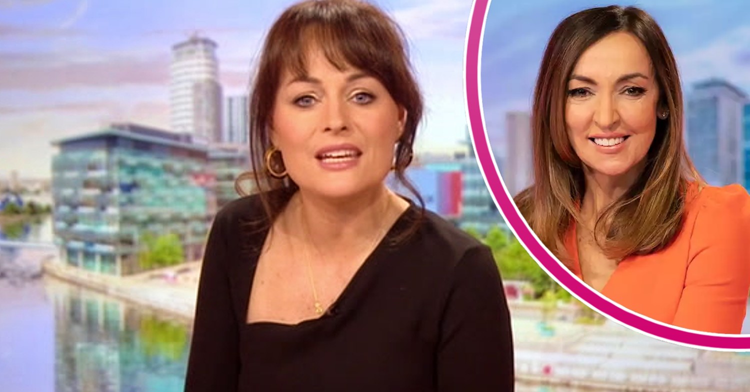 Sally Nugent on BBC Breakfast smiling