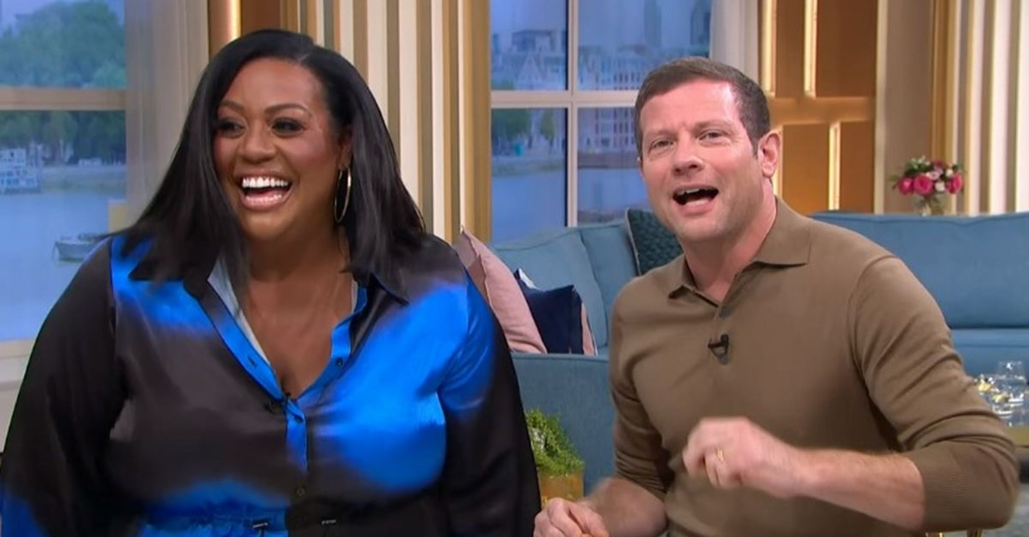 Alison Hammond and Dermot O'Leary laughing on This Morning