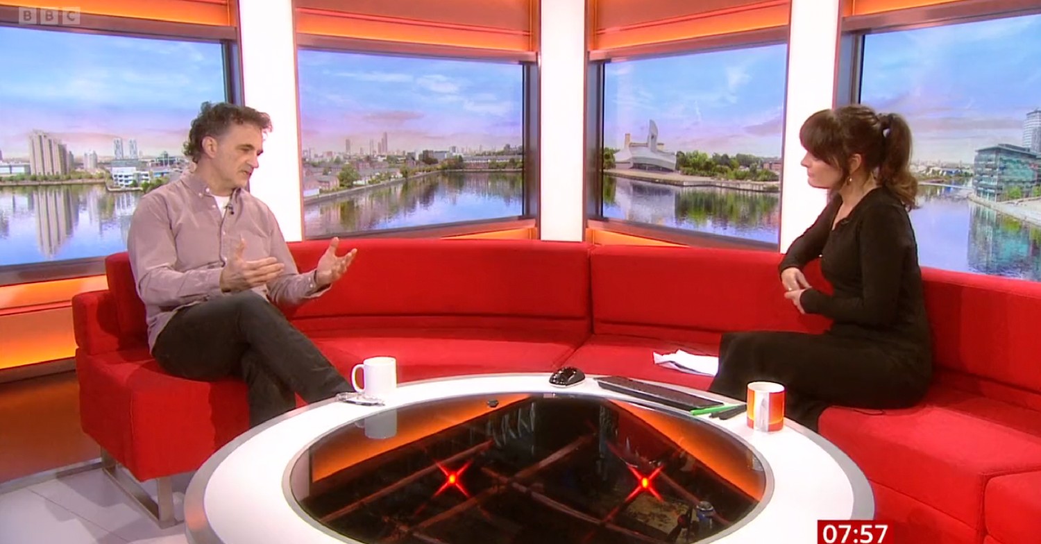 Noel Fitzpatrick and Victoria Fritz speaking on BBC Breakfast today