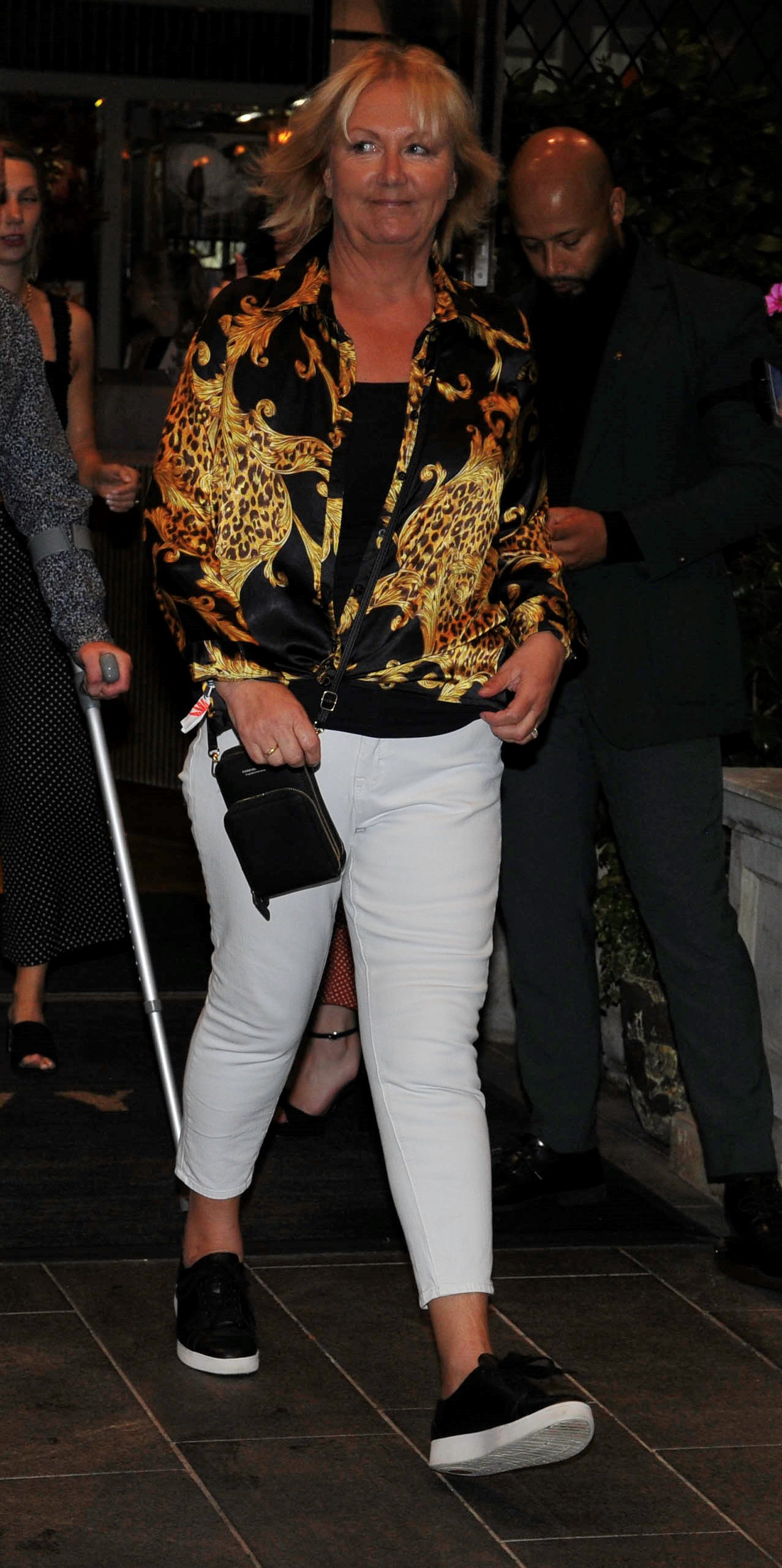 Sue Cleaver smiling during night out