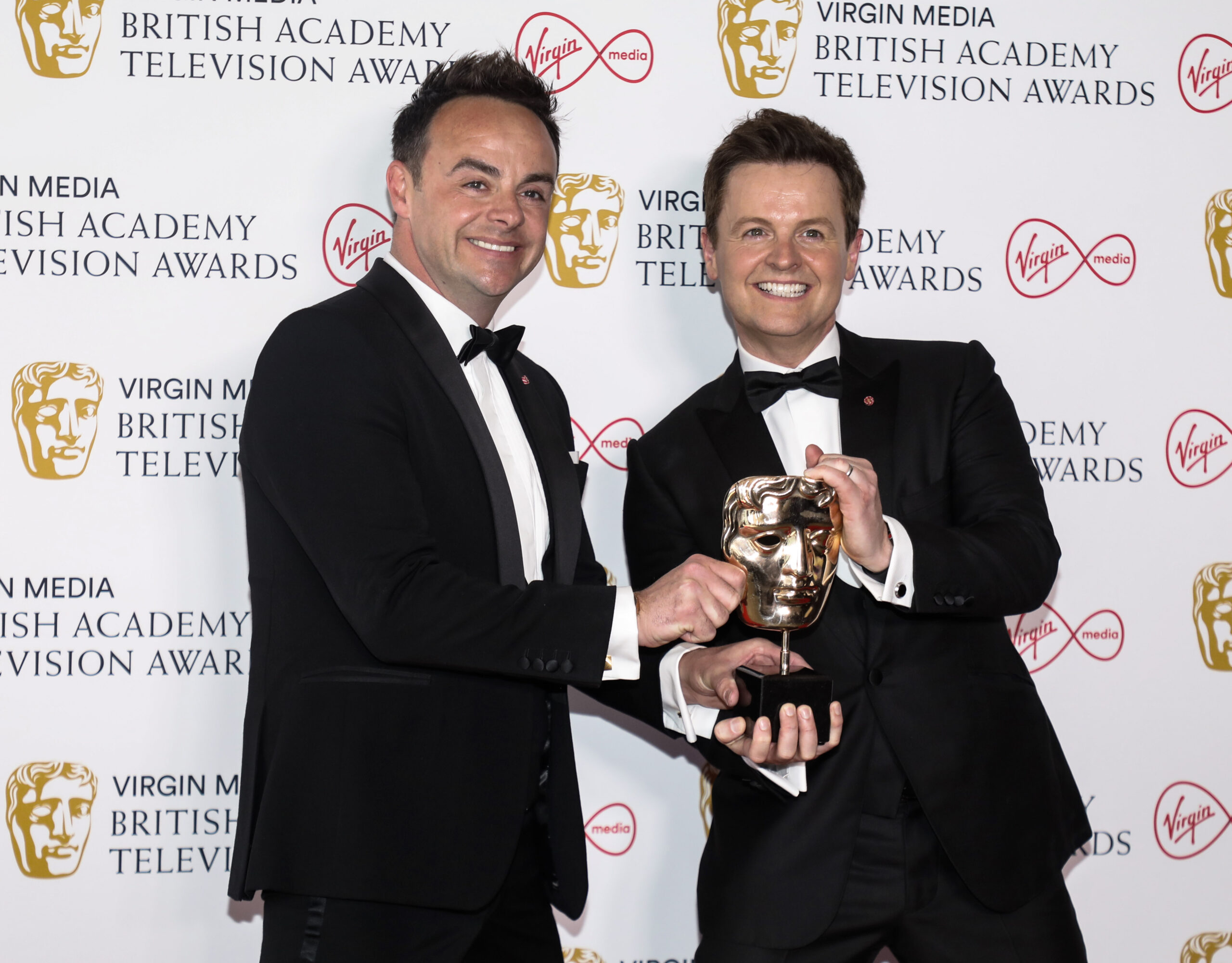 Ant McPartlin and Declan Donnelly with their Bafta Award