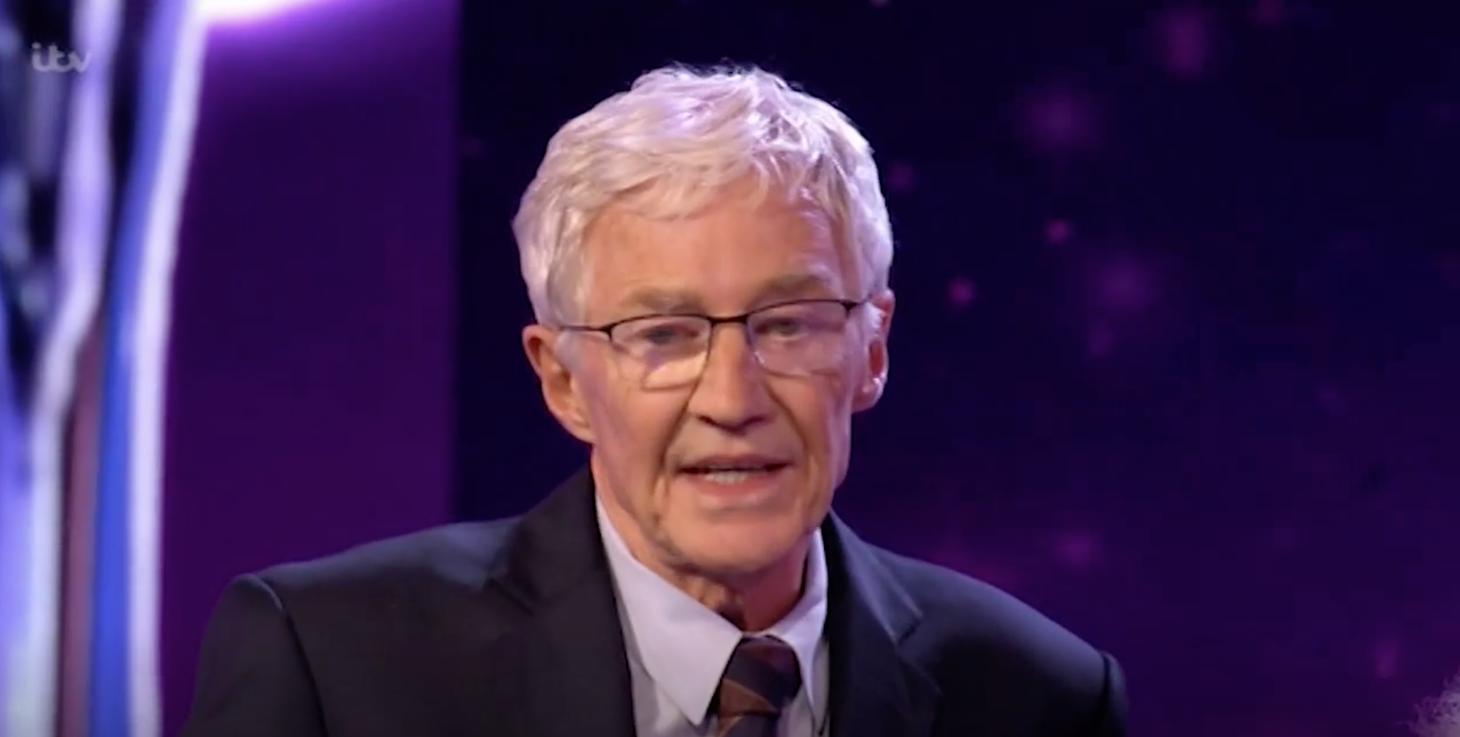Paul O'Grady talking on the Pride of Britain 2022 stage