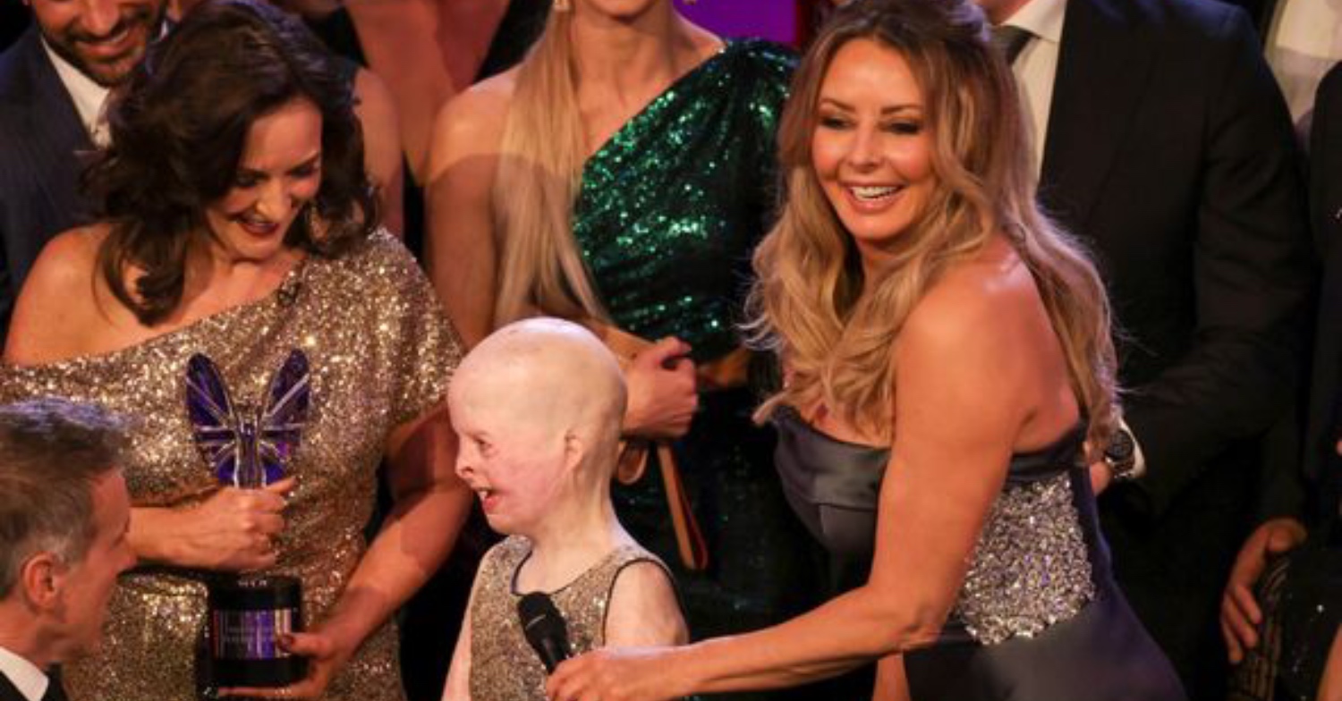 Anton Du Beke bends down to speak to little girl at Pride of Britain 2022