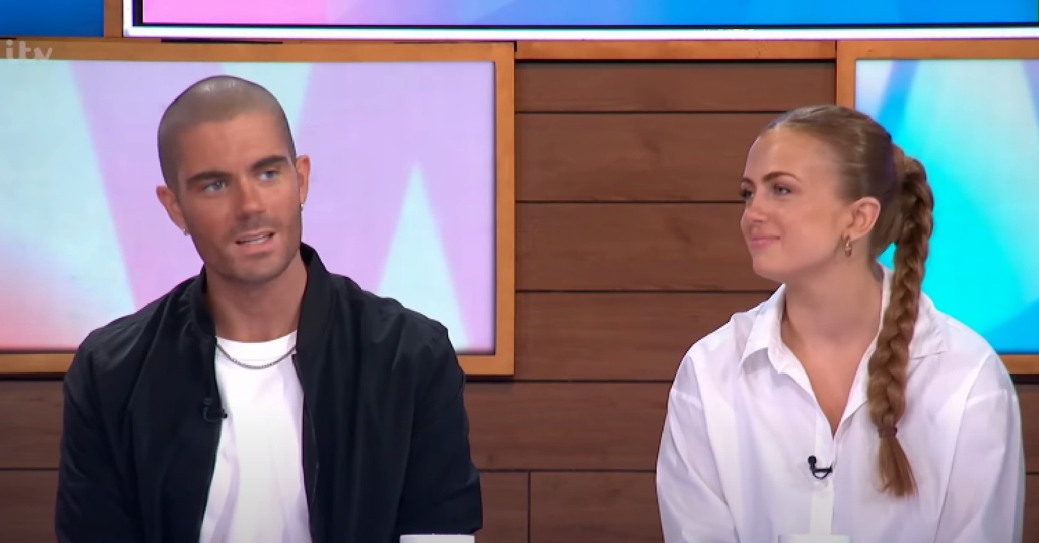 Max George and Maisie Smith talking during Loose Women interview