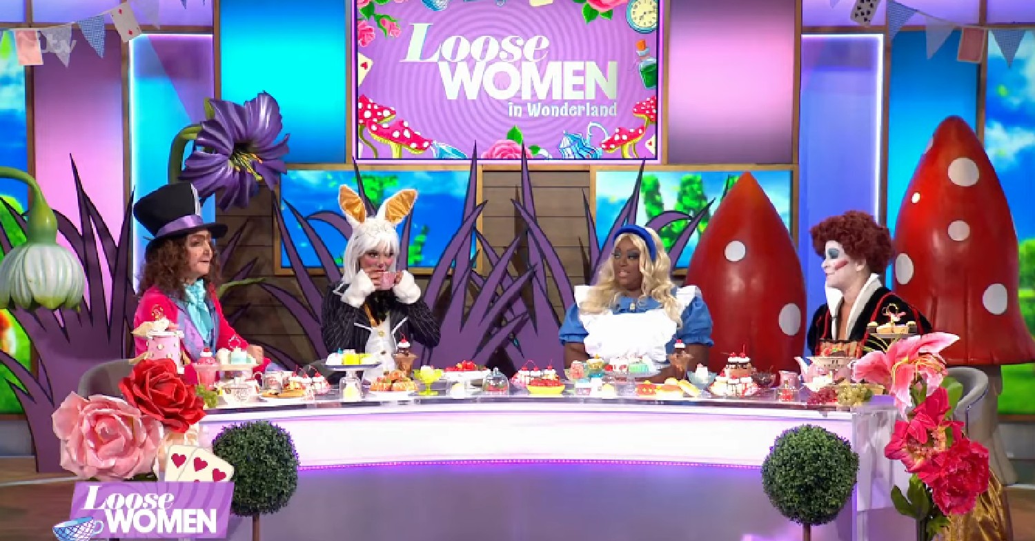 Kaye Adams, Frankie Bridge, Judi Love and Nadia Sawalha dressed up for Loose Women Halloween special