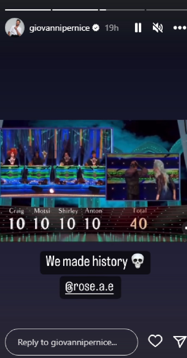 Giovanni Pernice gushes over Rose Ayling-Ellis on Instagram