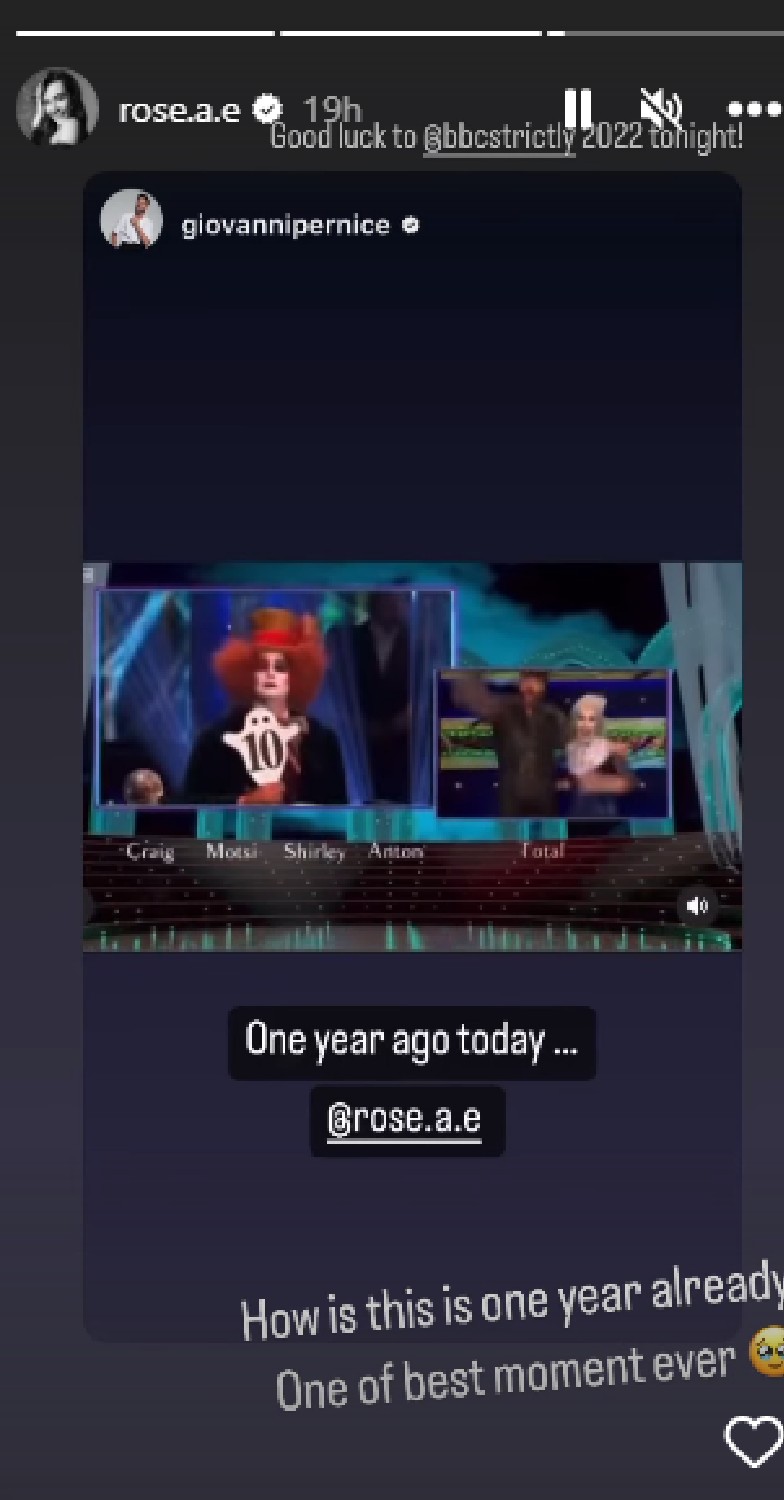 Rose Ayling-Ellis and Giovanni Pernice on Instagram