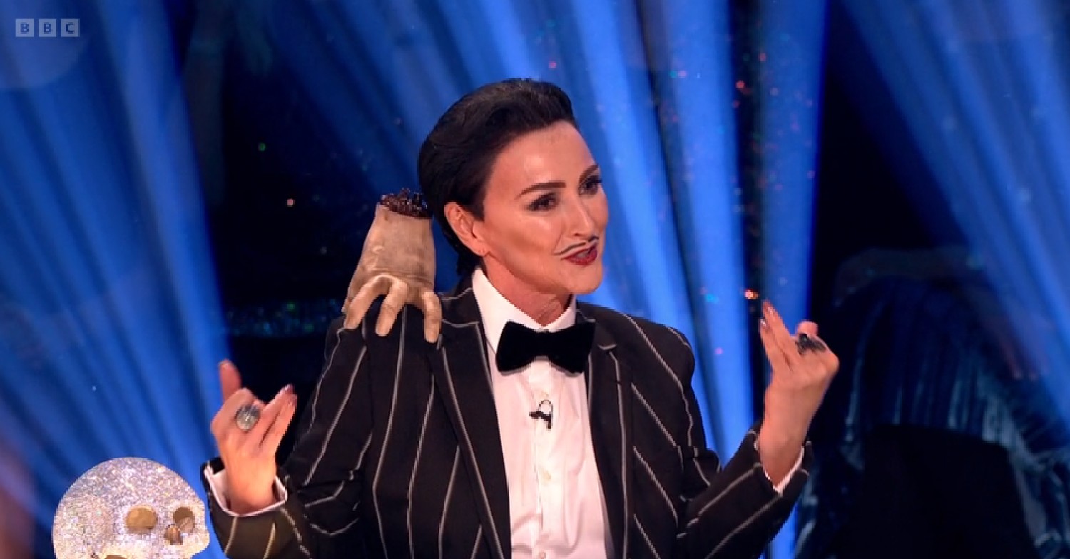 Shirley Ballas as Gomez Addams on Strictly