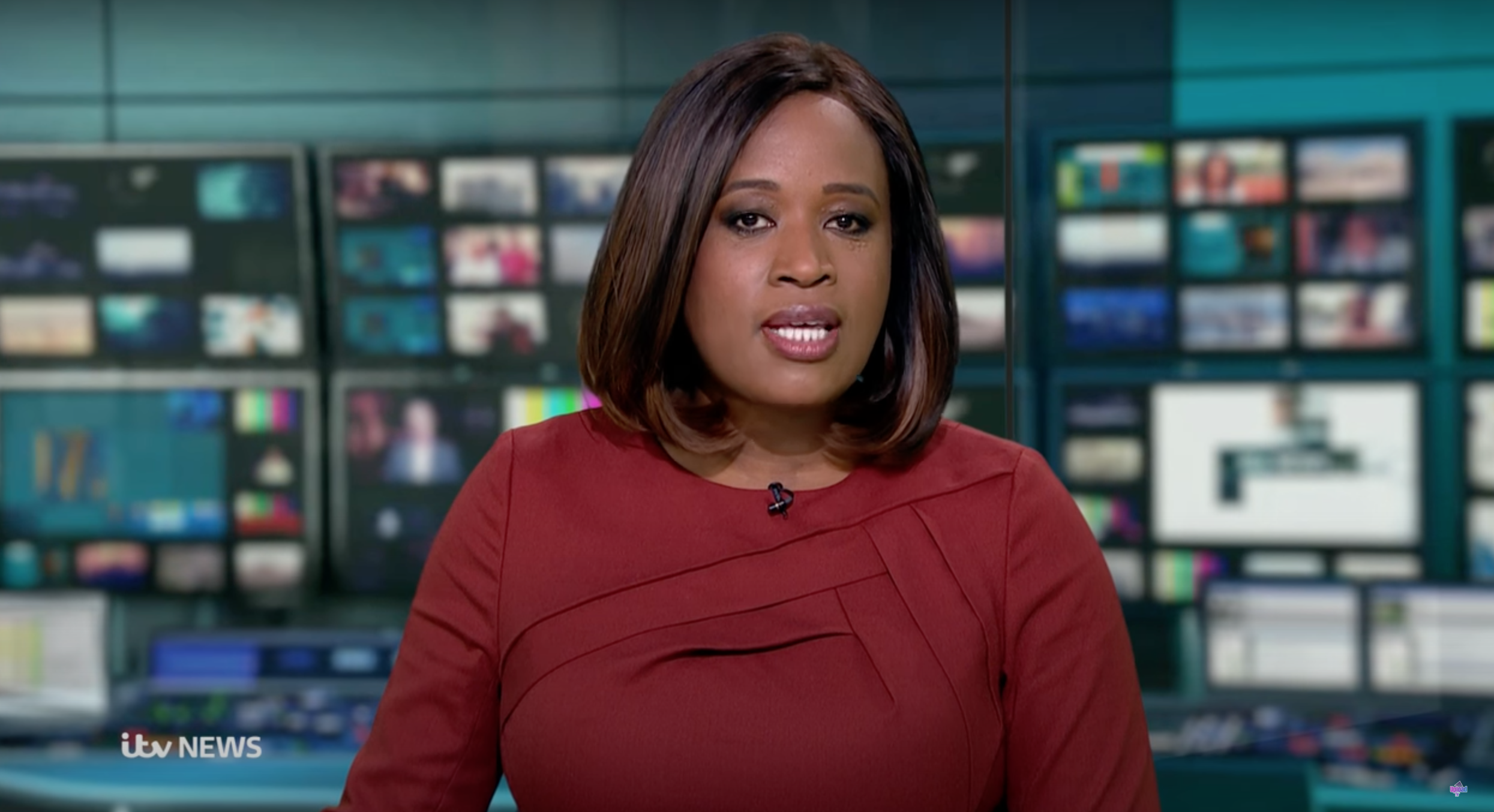 I'm A Celebrity star Charlene White presenting the news