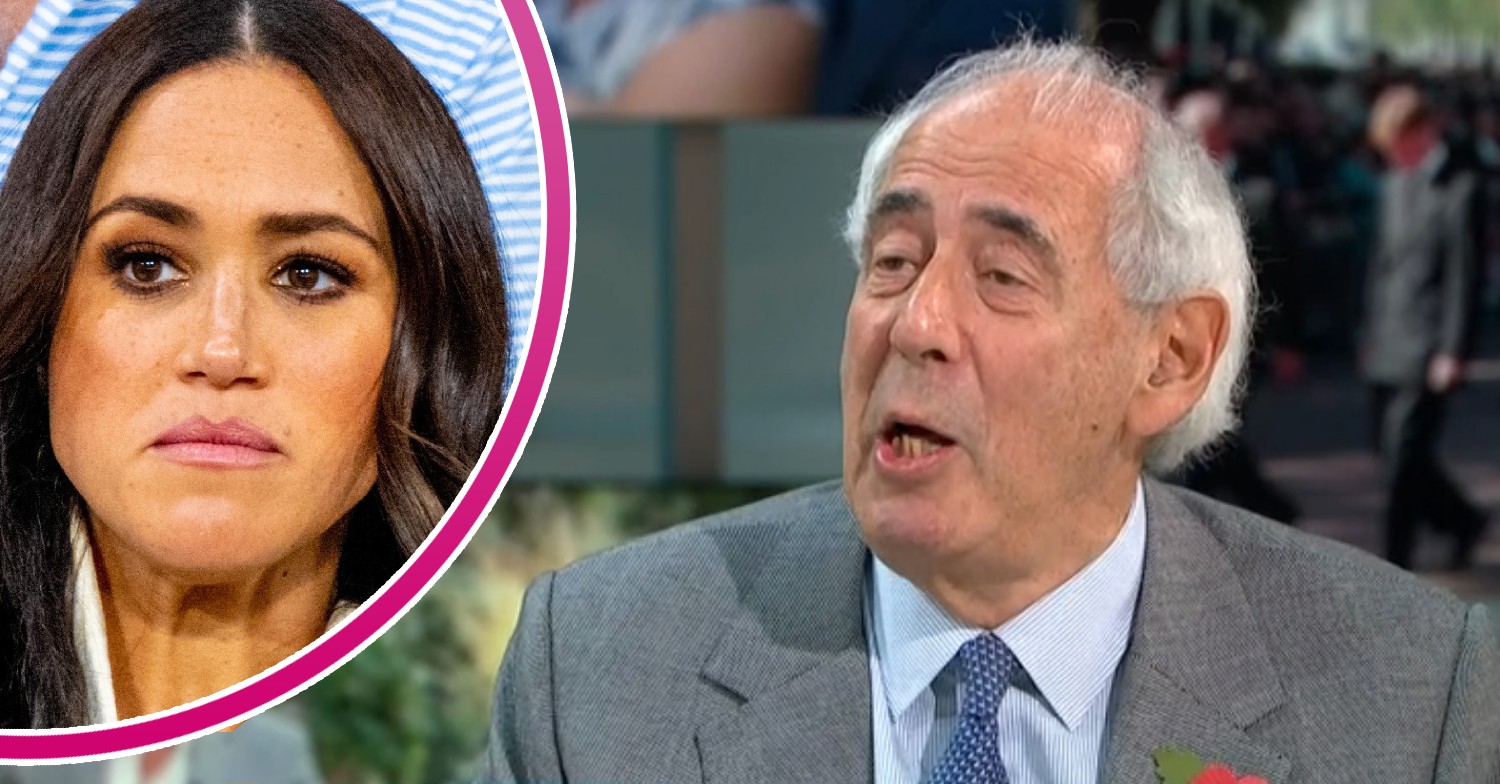Meghan Markle pulling a face, Tom Bower on GMB today