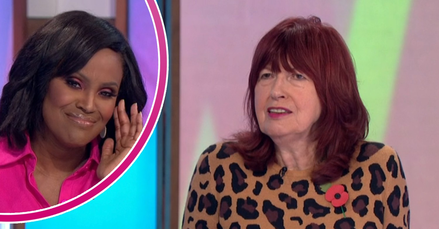 Kelle Bryan looks embarrassed and Janet Street Porter on Loose Women today