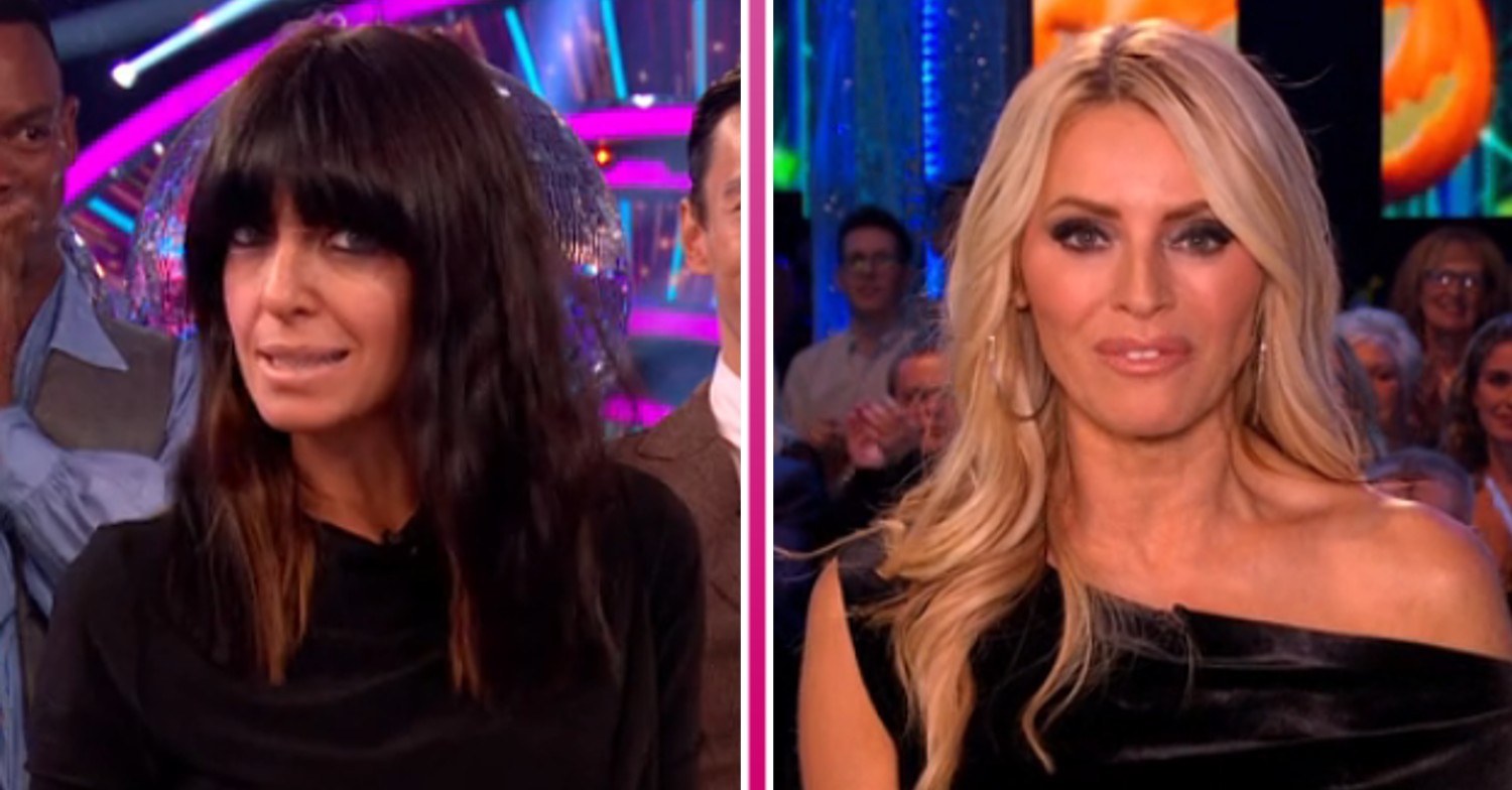 Claudia Winkleman and Tess Daly hosting BBC Strictly