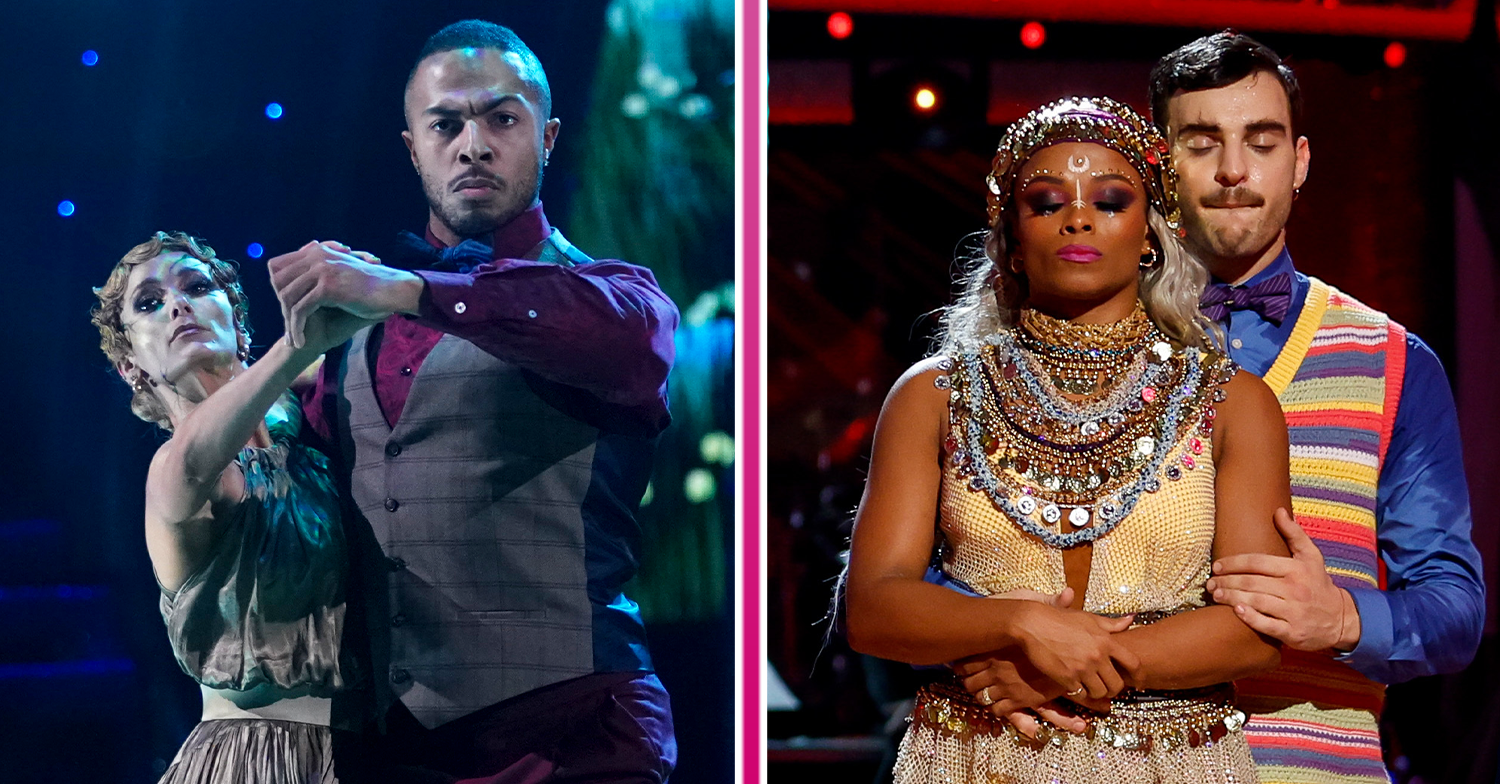 Strictly stars Tyler and Fleur looking serious
