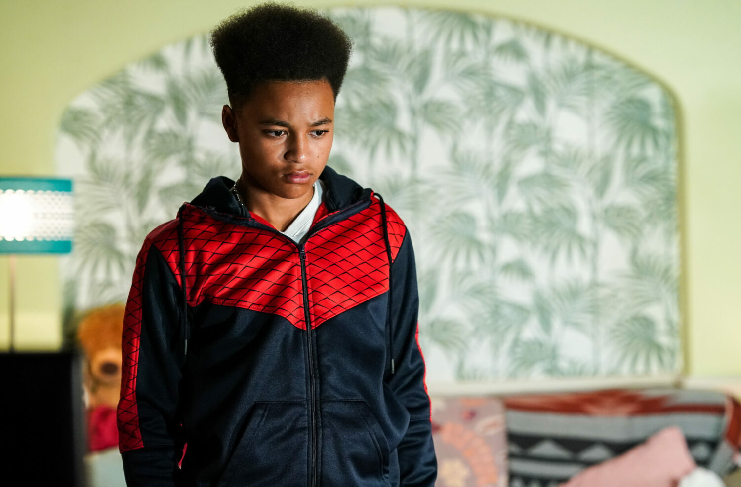 Denzel Danes looking upset 