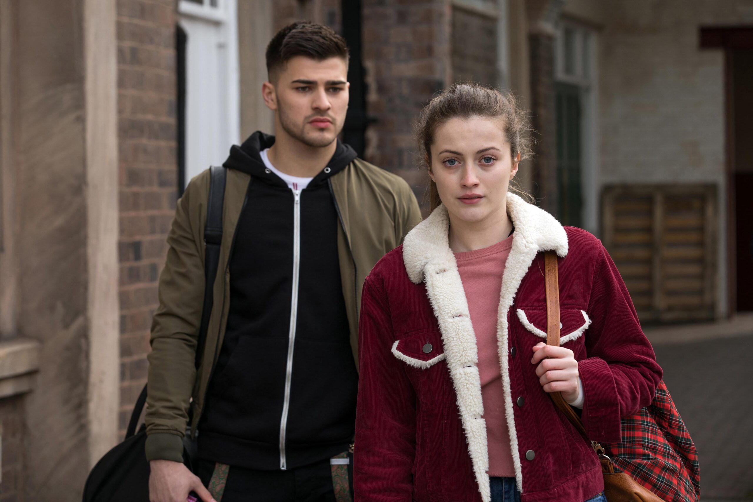 Owen Warner as Romeo with Lily in Hollyoaks