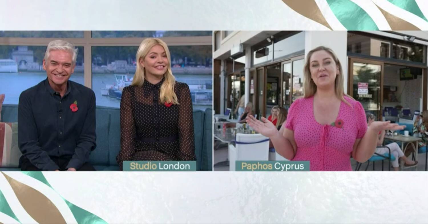 Phillip Schofield and Holly Willoughby speak with Josie Gibson on This Morning today