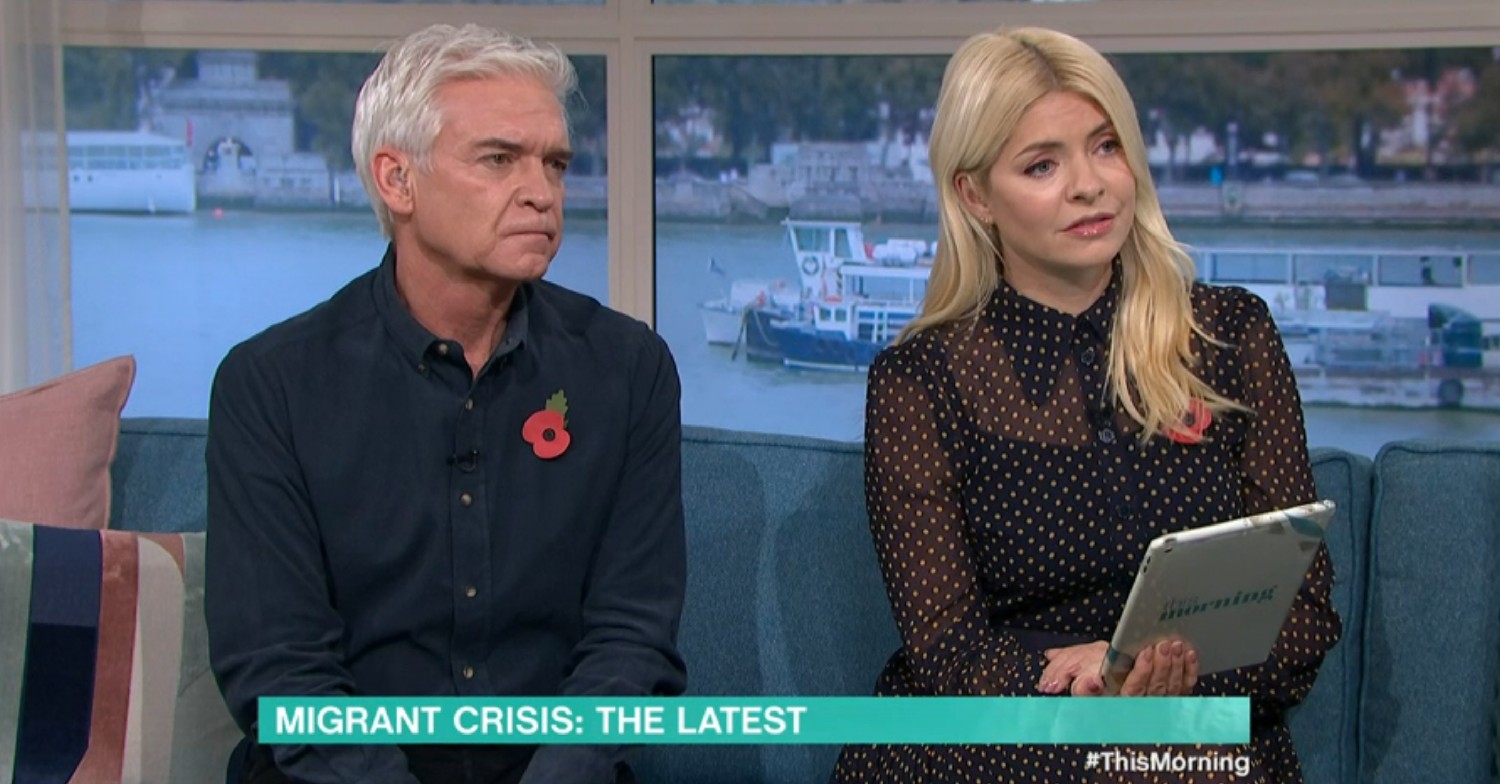 Phillip Schofield and Holly Willoughby on This Morning today 