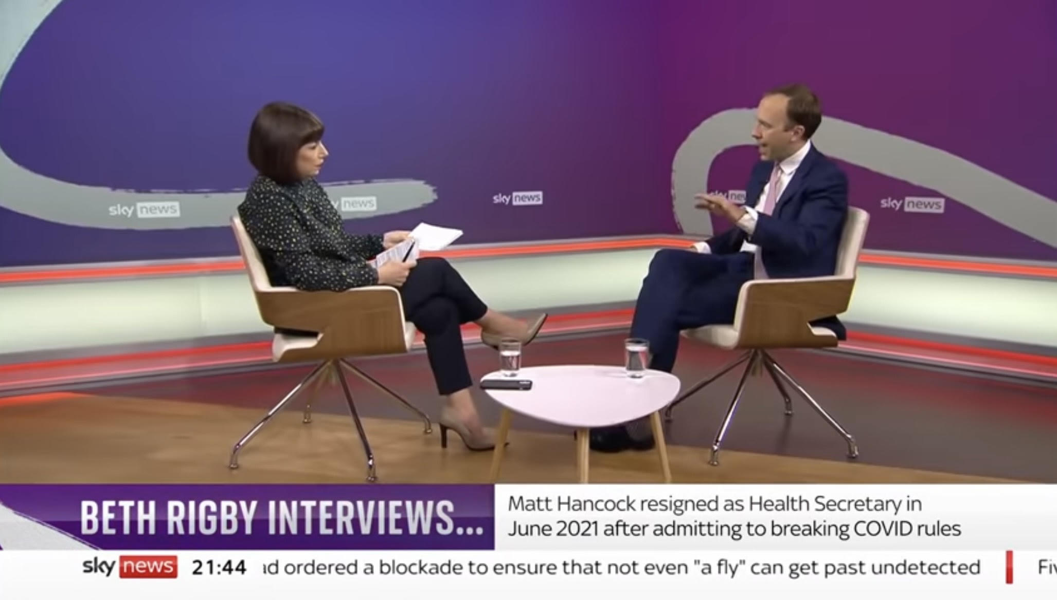 Matt Hancock on Sky News