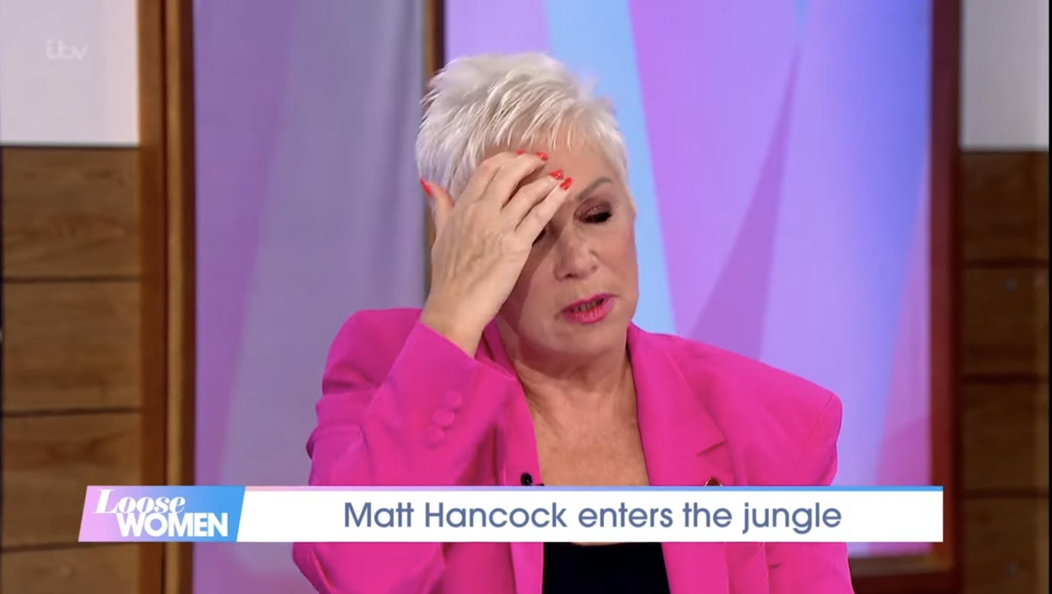 Denise Welch looks angry on Loose Women