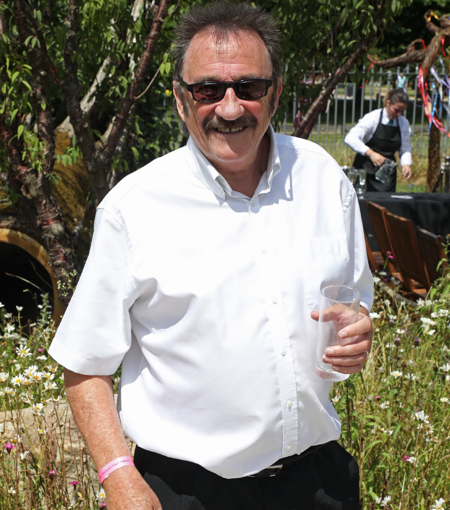 Paul Chuckle smiling at Chelsea Flower Show