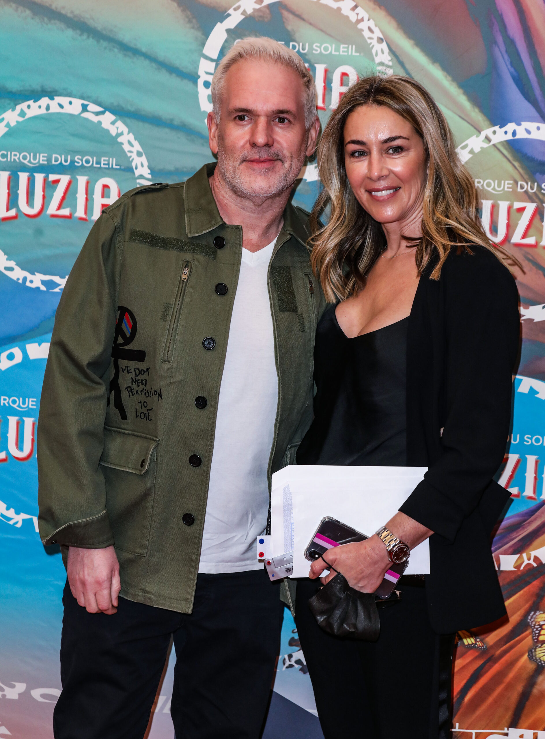 Chris Moyles smiling with girlfriend Tiffany