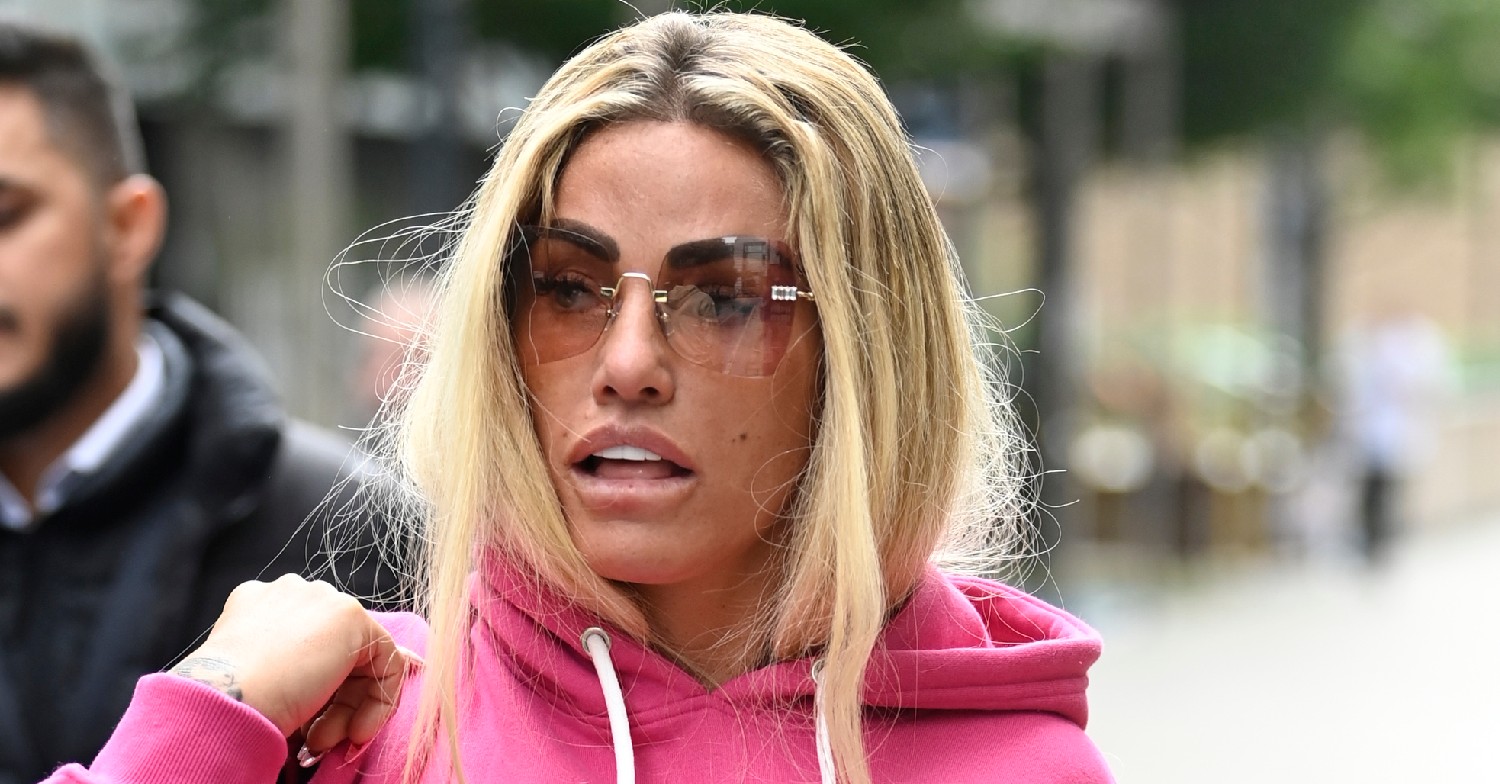 Katie Price looks stunned in pink jacket
