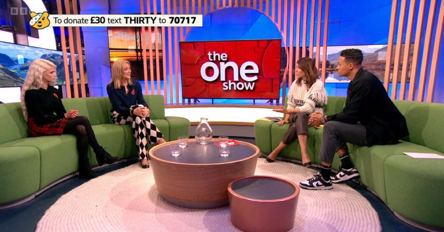 Danielle Harold, Gabby Logan, Alex Jones, Jermaine Jenas on BBC The One Show