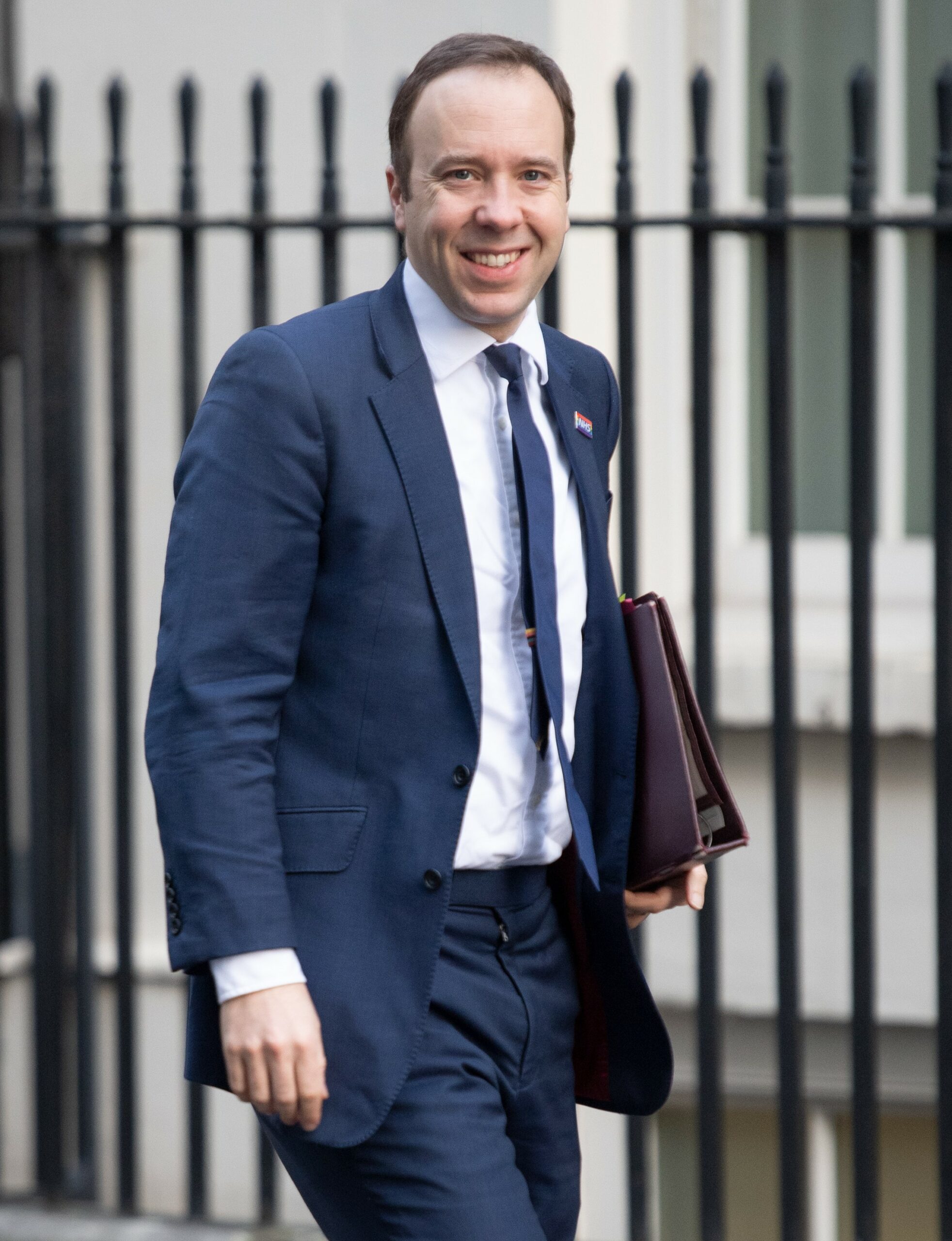 I'm A Celebrity star Matt Hancock smiling outside Downing Street