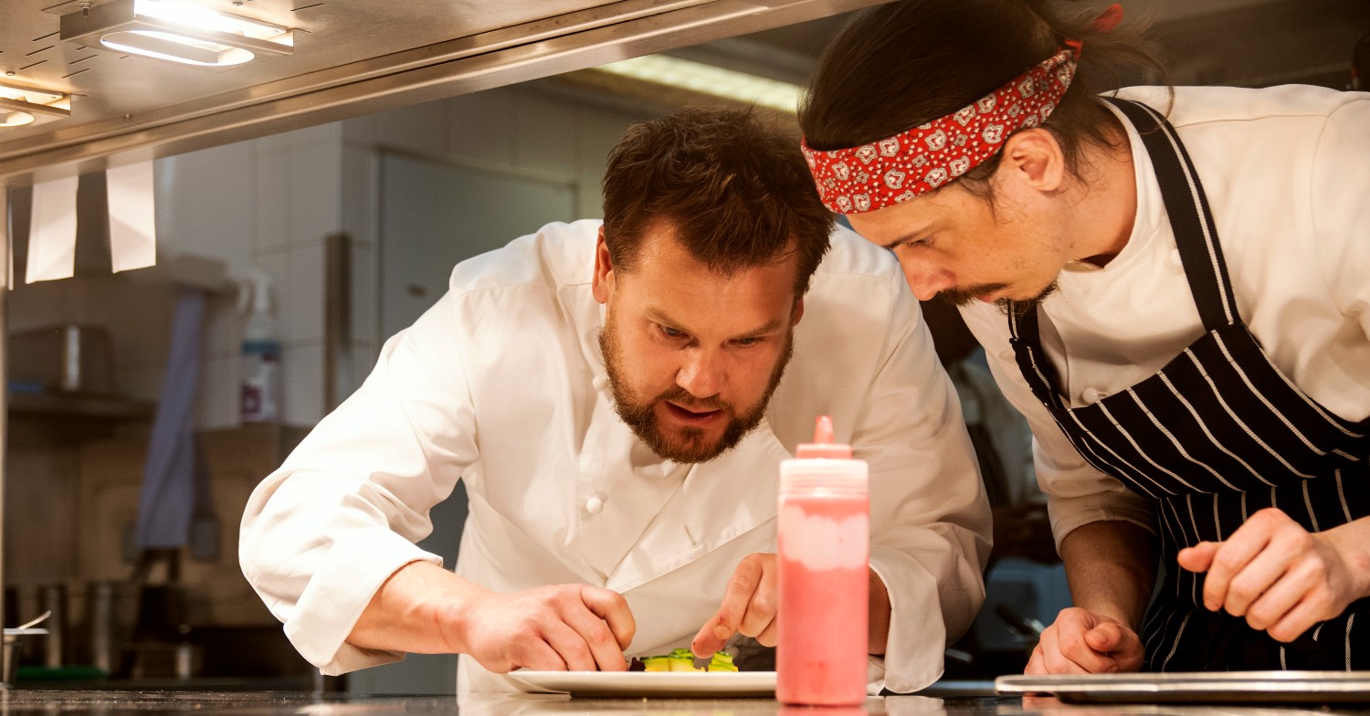 James Corden as chef Jamie in Mammals