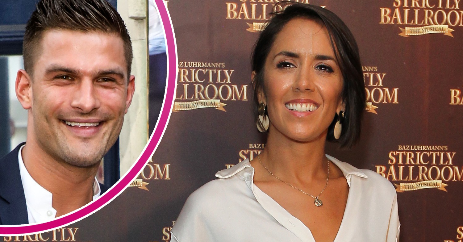 Aljaz Skorjanec and Strictly star Janette Manrara smiling at events