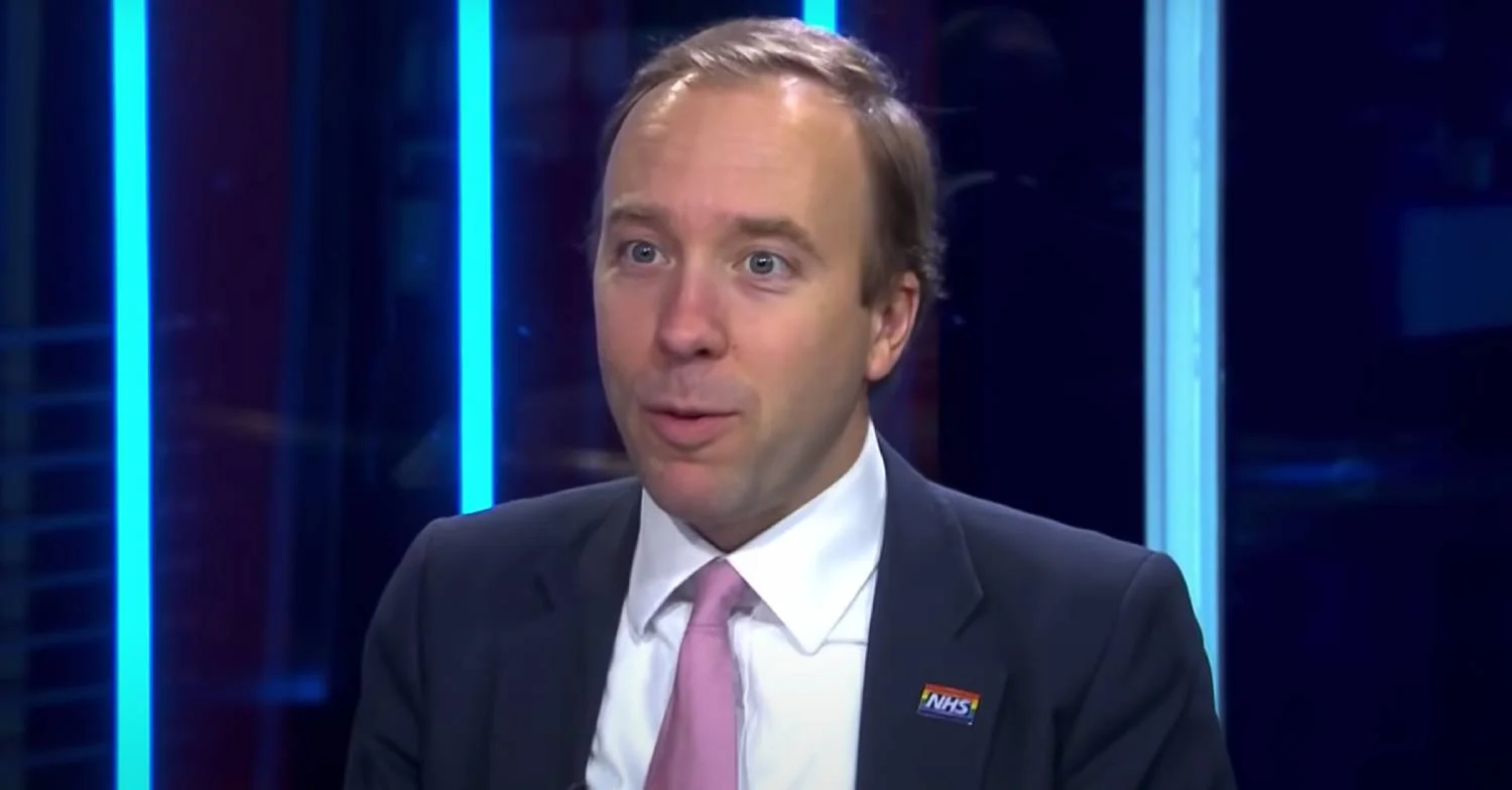 Matt Hancock speaking during interview on Sky News