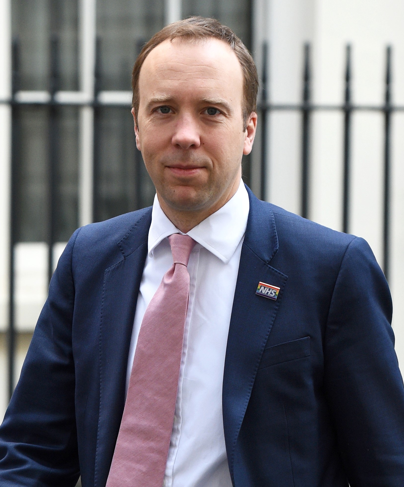 I'm A Celebrity star Matt Hancock smiling outside Downing Street