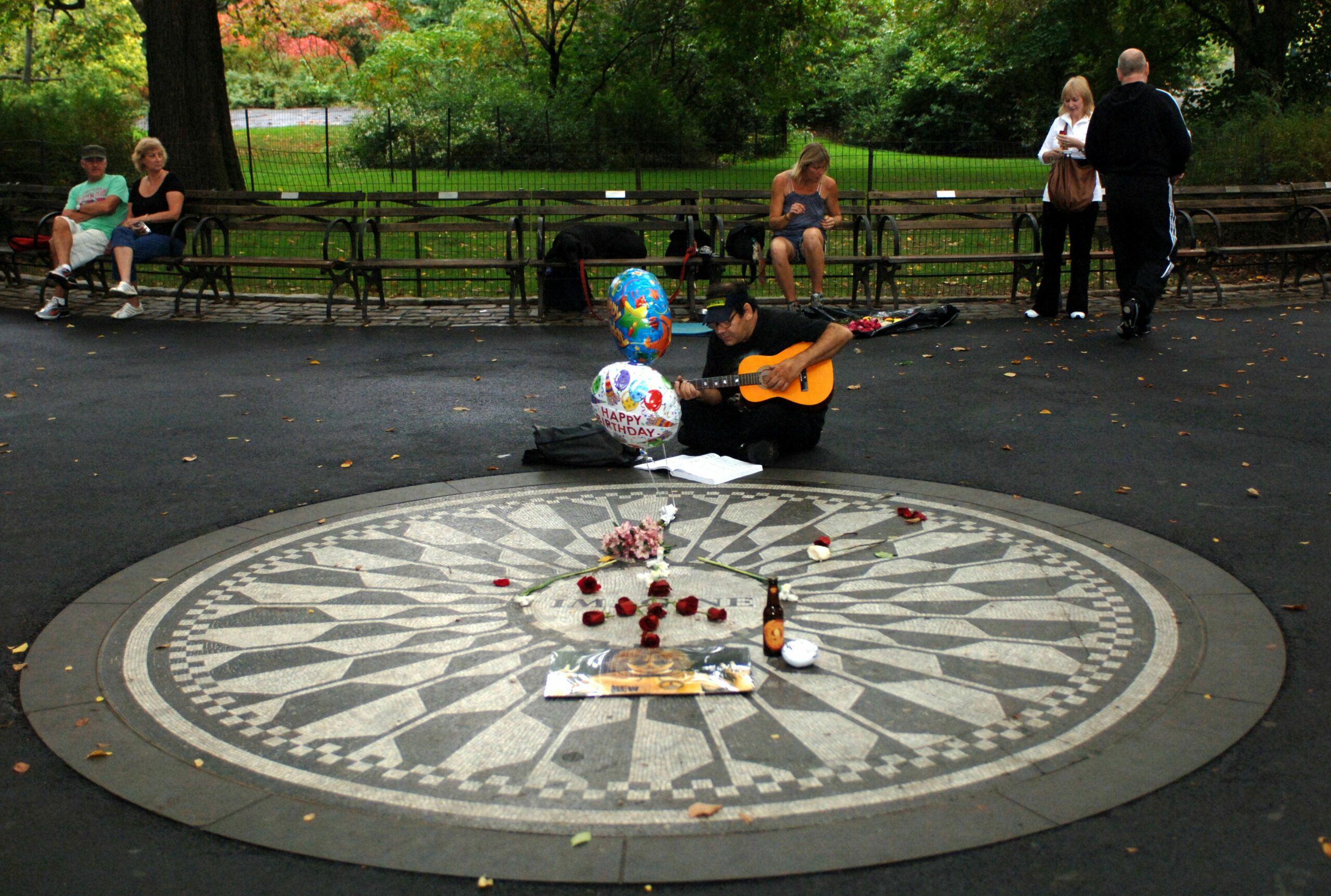 John Lennon tribute mosaic in New York