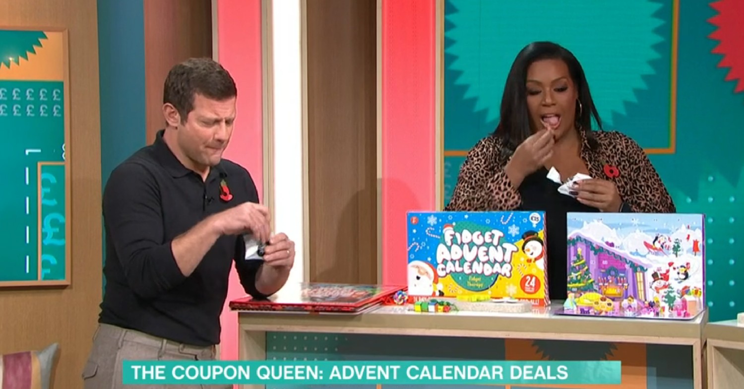 Dermot O'Leary and Alison Hammond eating on This Morning today 