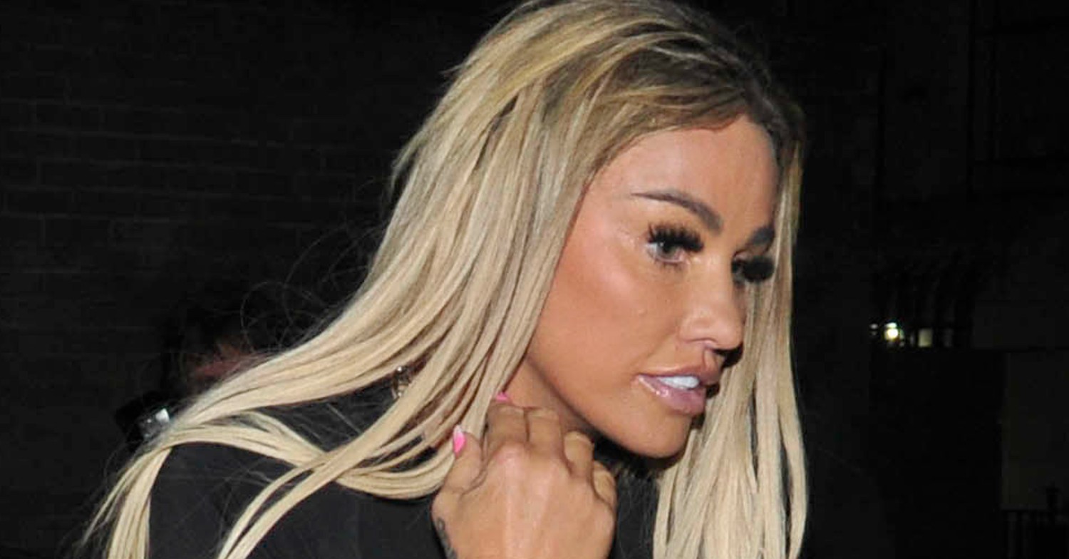Katie Price looks downcast