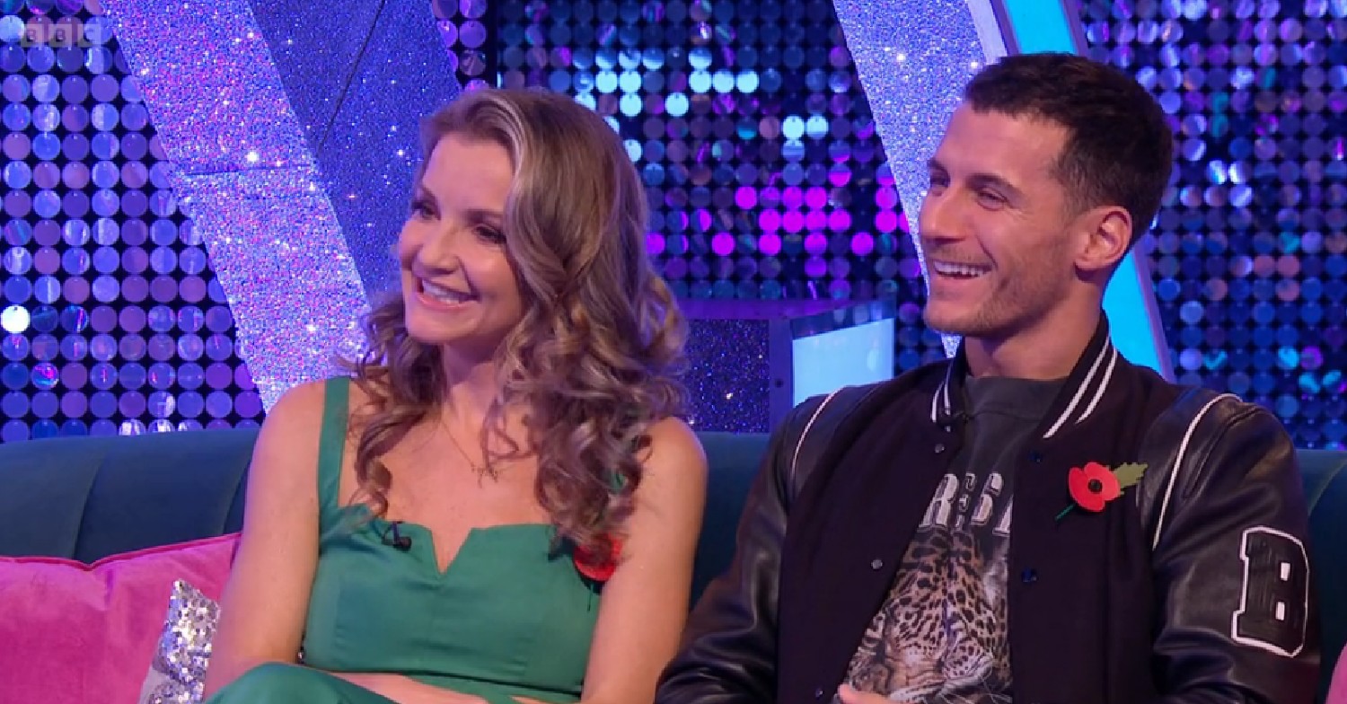 Helen Skelton and Gorka Marquez smiling on Strictly It Takes Two
