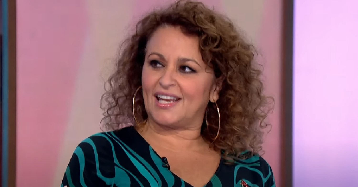 Nadia Sawalha speaking on Loose Women