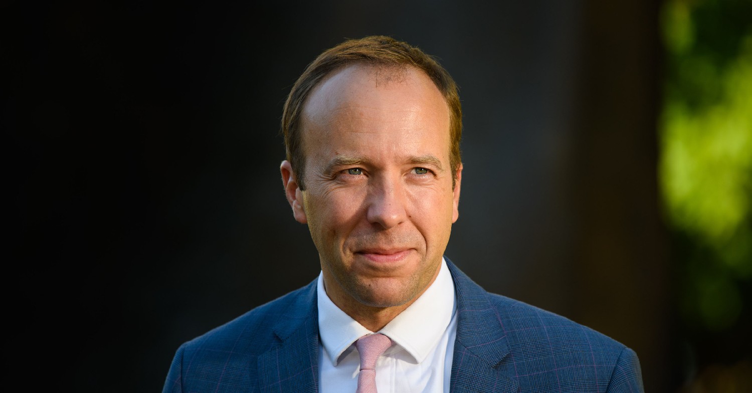 Matt Hancock smiling in suit