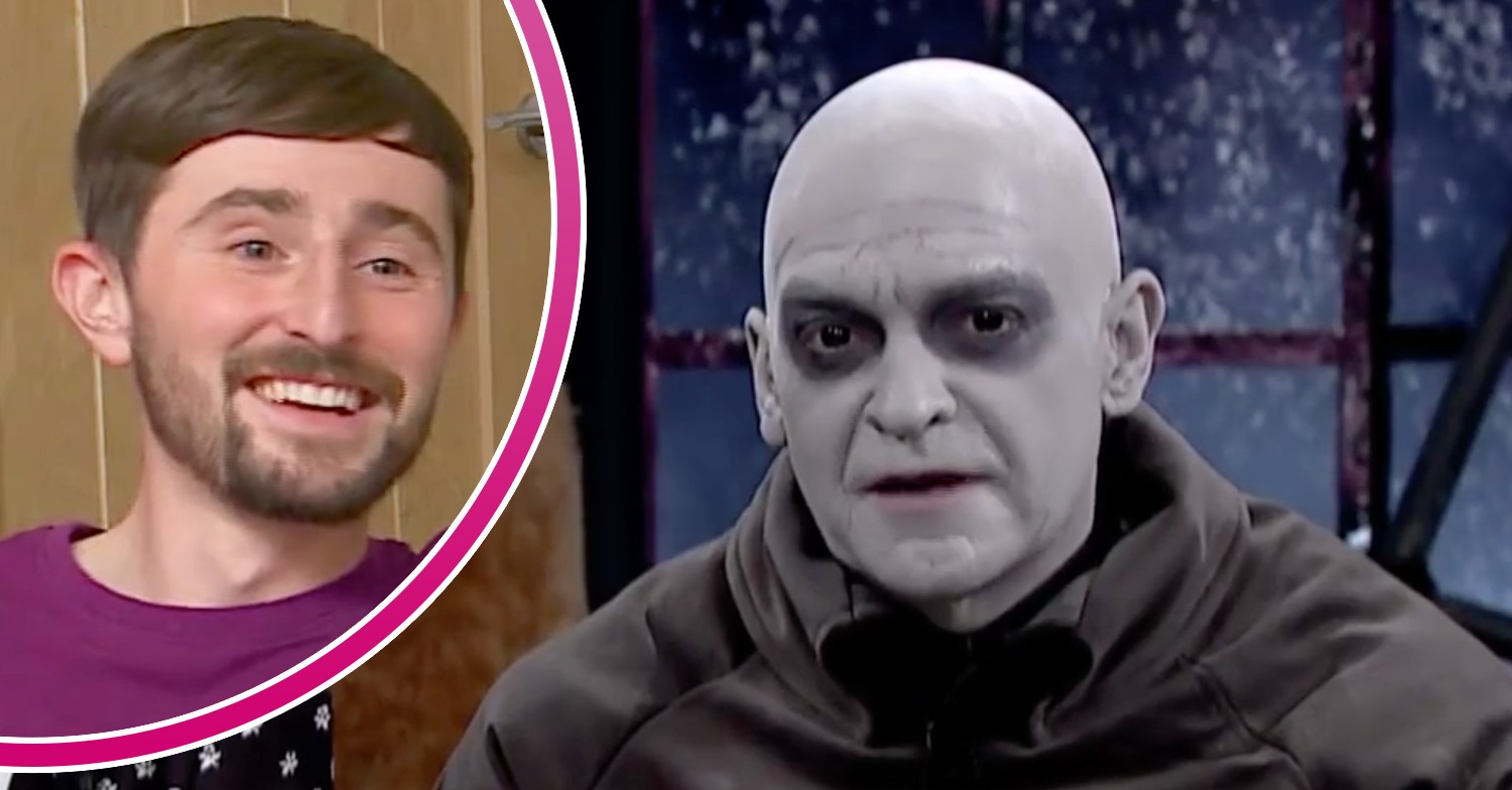 Gogglebox star Pete smiling and Phillip Schofield on Halloween