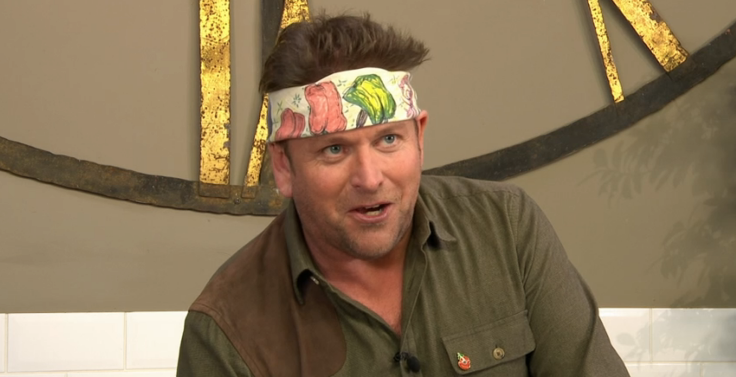 James Martin smiling and wearing his Ready Steady Cook bandana