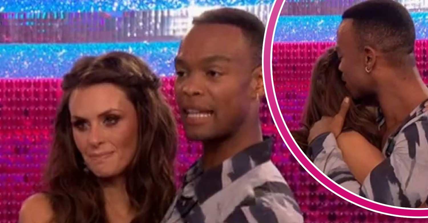 Strictly Ellie T and Johannes as Ellie looks upset