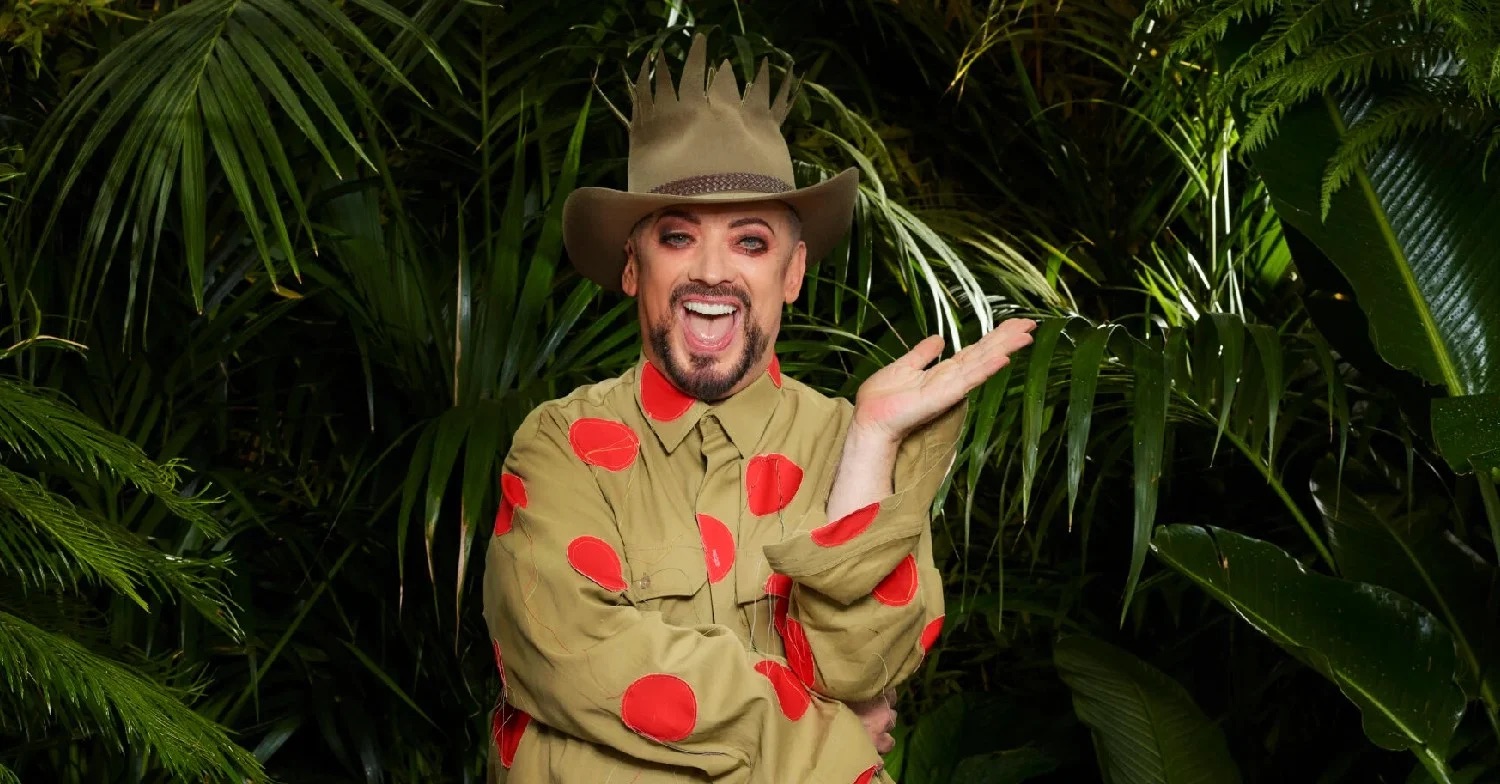 Boy George smiling in official I'm A Celeb picture
