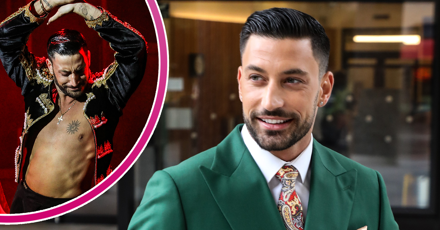 Strictly star Giovanni with his top off and smiling