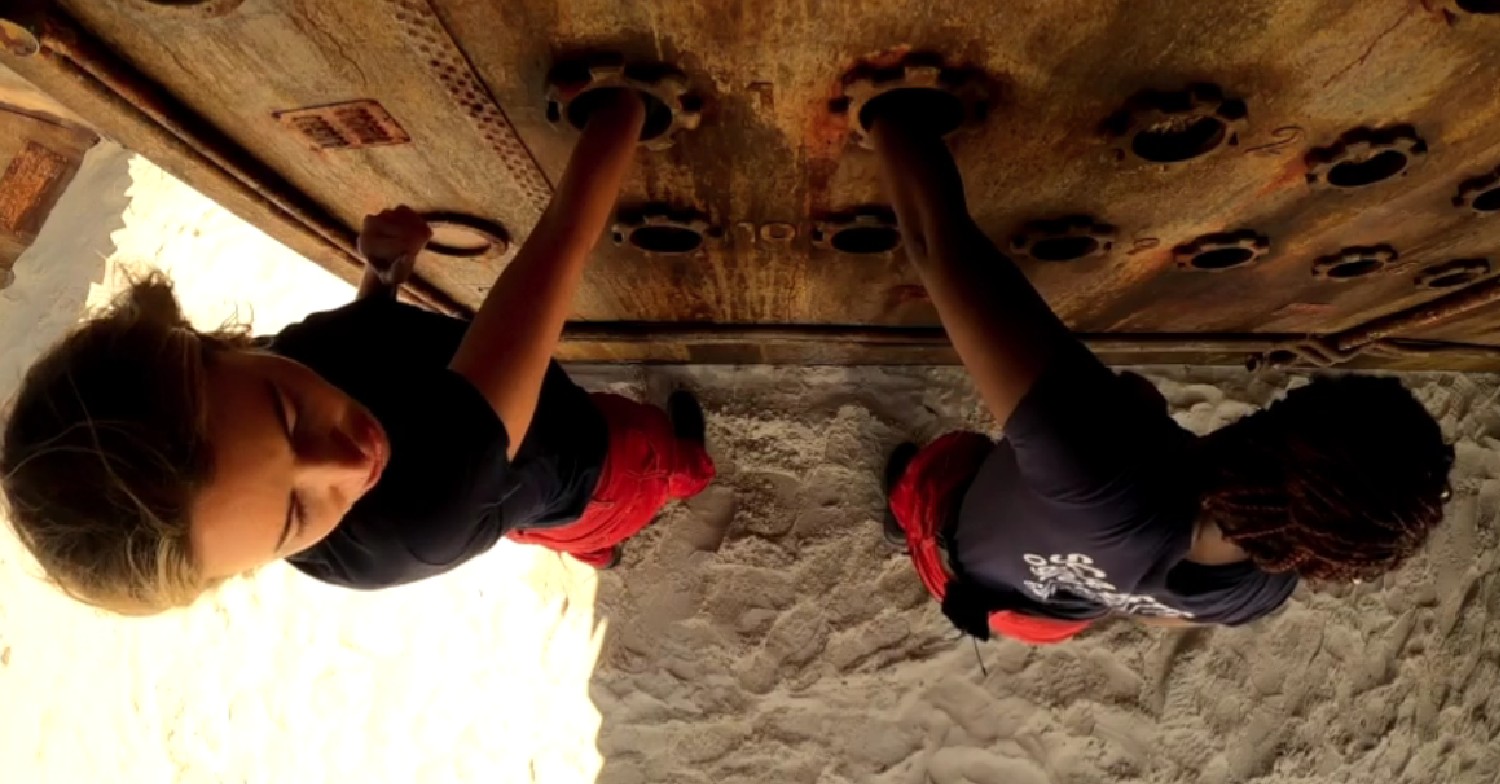 Olivia Attwood and Scarlette Douglas during I'm A Celebrity trial