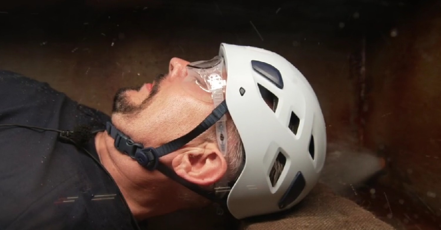 Boy George lying down during I'm A Celebrity trial