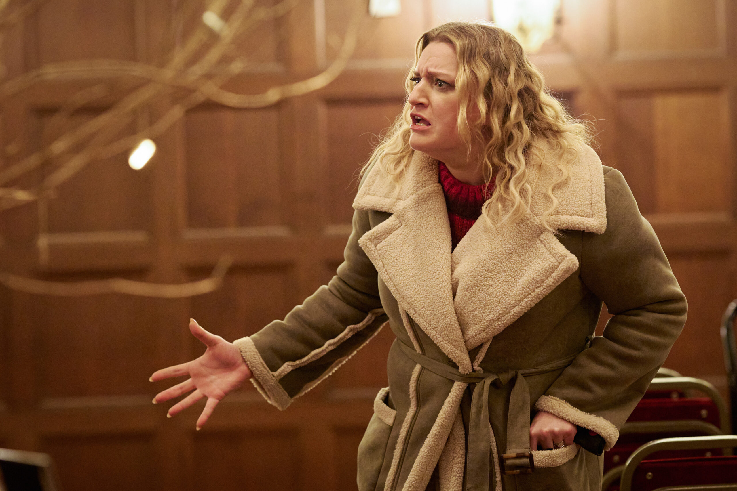 Daisy May Cooper looks upset as Nic in Am I Being Unreasonable? 