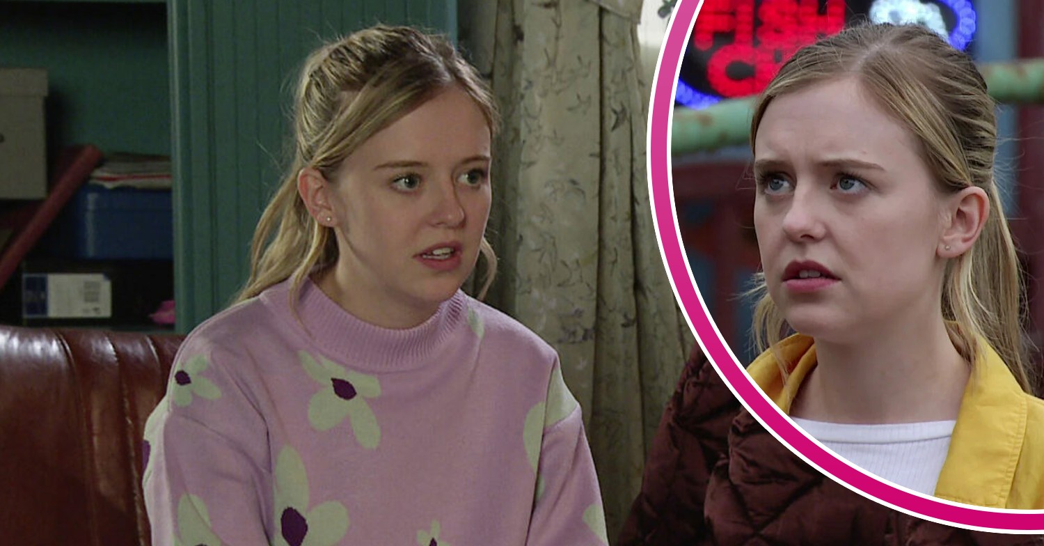 Summer looking worried in Coronation Street