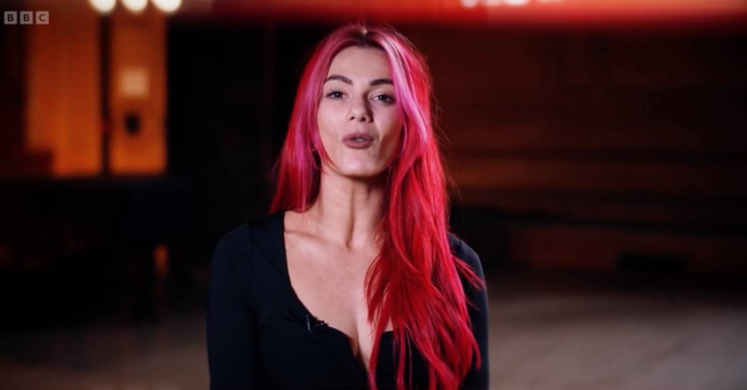 Dianne Buswell speaks to the camera on Strictly Come Dancing